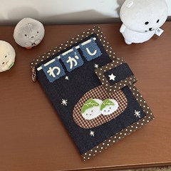 可爱团子A6手工书衣牛仔布艺高颜值ins风简约手账日记事笔记本子