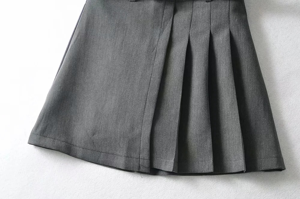 Fashion asymmetric pleated skirt  NSAC27945