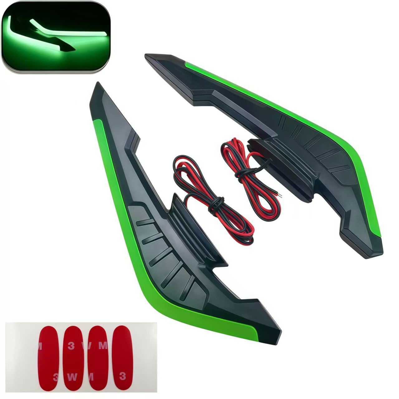 Motorcycle Scooter Modification Parts Led Lights Body Decoration Stickers Wind Wings Wind Blades Anti-Scratch Claw-Shaped Side Wind Blades