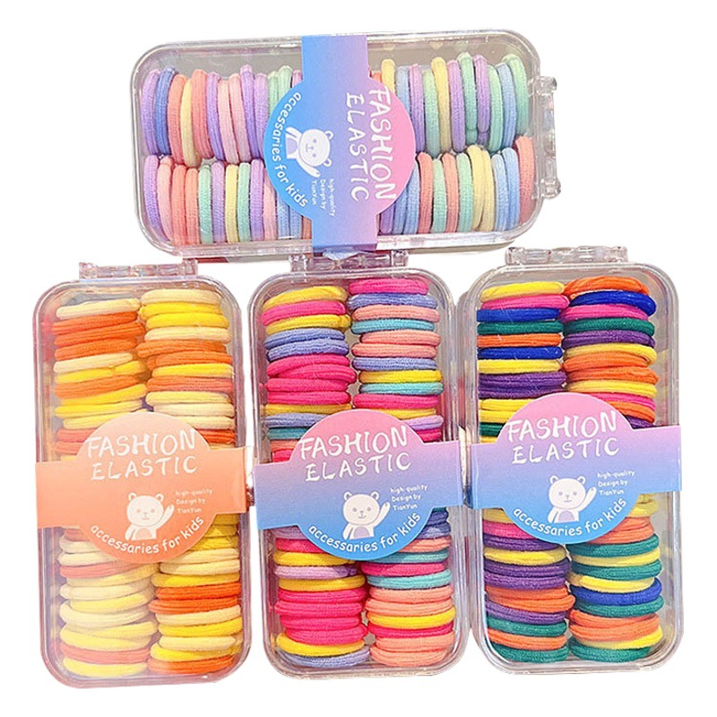 Cuerda de pelo para niños niñas tamaño pequeño banda de pelo elástico alto lazo de pelo de bebé banda de goma pequeña tira al por mayor