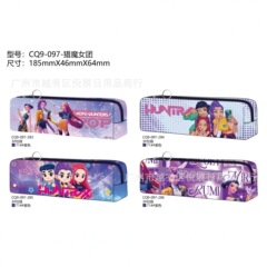热销新款猎魔nu团动漫周边PU印花大容量文具收纳袋韩版创意卡通袋