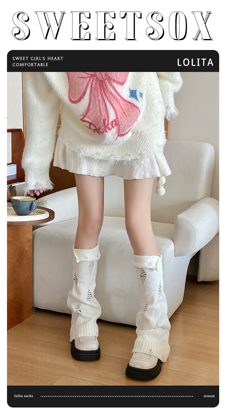 Apparel Accessories Fashionable Knit Leg Warmers For Women - High Tube, Wide Flared Cuff, Japanese Style, Breathable & Comfortable, Winter/Spring/Fall_voghion.com