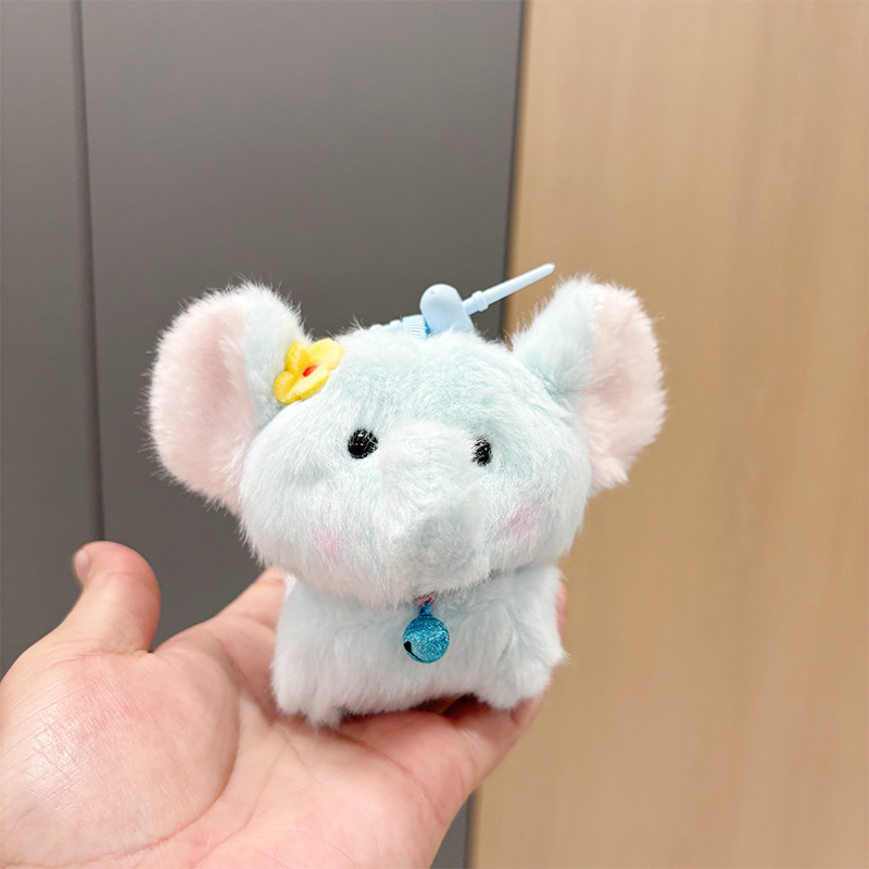 漫画象ぬいぐるみかわいい人形動物人形ペンダントキーホルダーグリッパー人形バッグペンダント|undefined