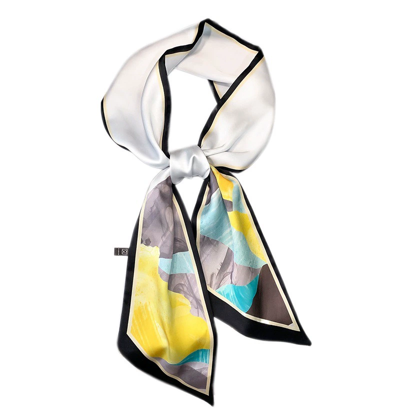 Весенне-осенний тонкий узкий длинный шарф, женская летняя декоративная рубашка в Корейском стиле, костюм, шарф с лентой и лентой для волос