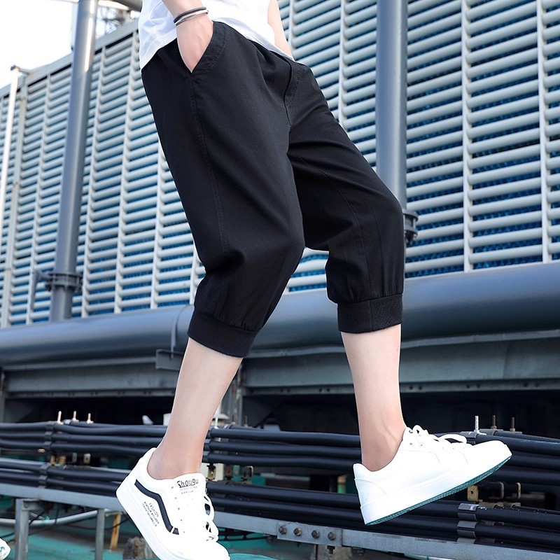 Men's Athletic Shorts for Outdoor Wear 2025 Summer Thin Trendy Loose Casual Fashion Versatile Cropped Pants