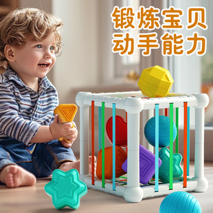 Cross-Border Export Export Baby and Kidsren's Educational Early Education Rainbow Rubik's Cube Cesele Cognitive Hand-Held Training Toy