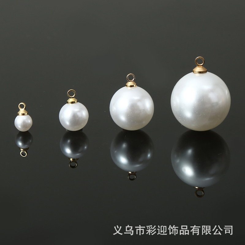 Factory wholesale highlight imitation pearl pendant does not fall off copper cap sheep's eye highlight pearl earrings eardrop brooch accessories
