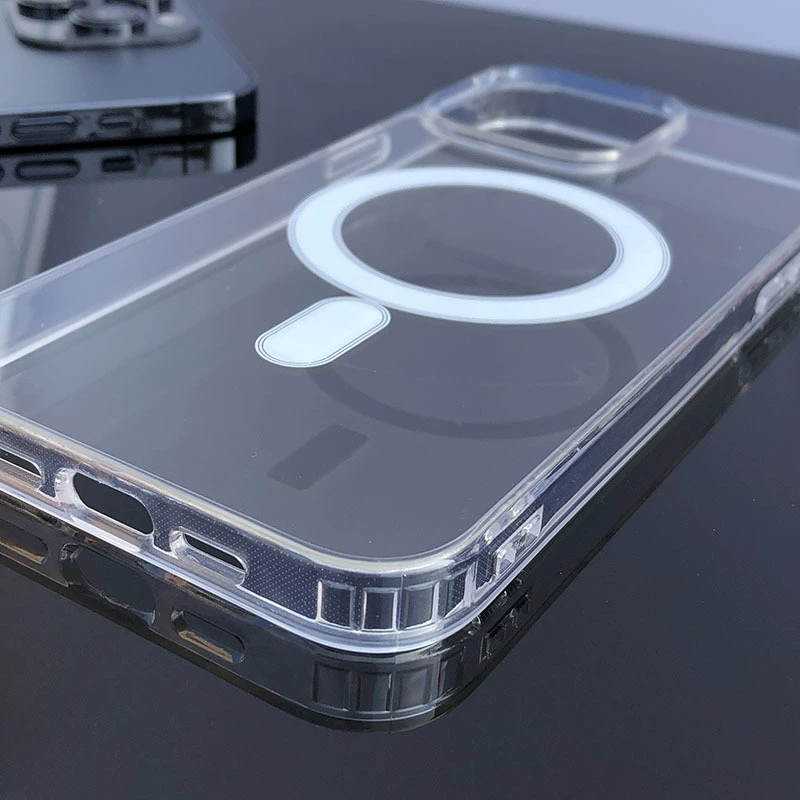 Совместимый Apple 15magsafe магнитная всасывающая 14 прозрачная оболочка IP13phoneCase12 кожух для мобильного телефона один предмет