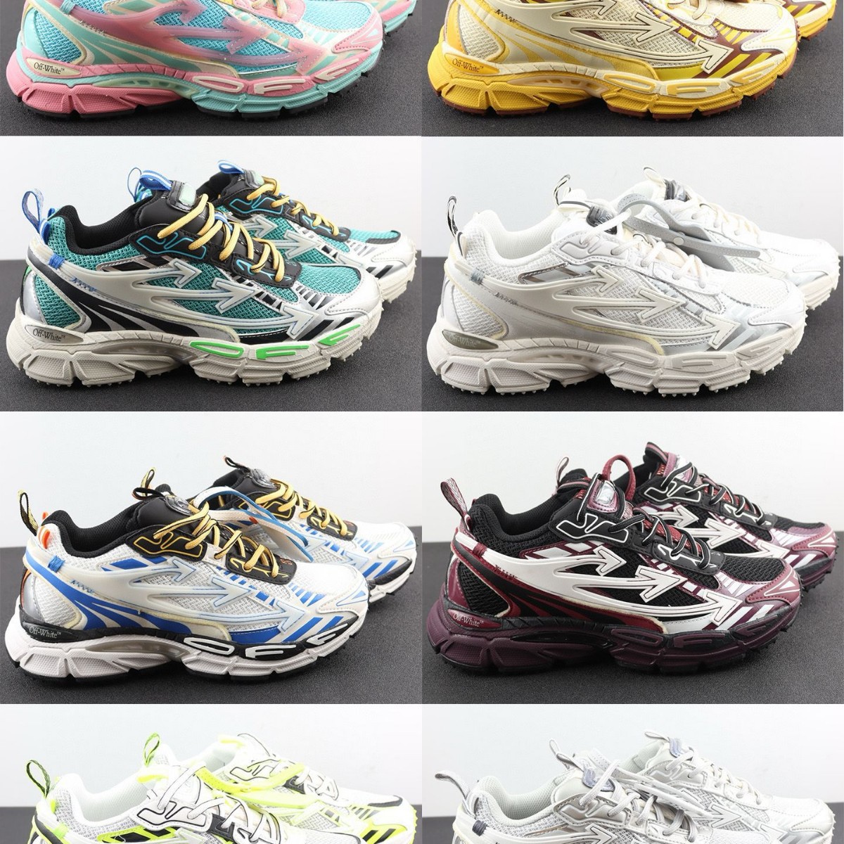 Cross-border OFF three-arrow functional style thick-soled dad shoes OW height-increasing casual wear-resistant outdoor sports shoes durable