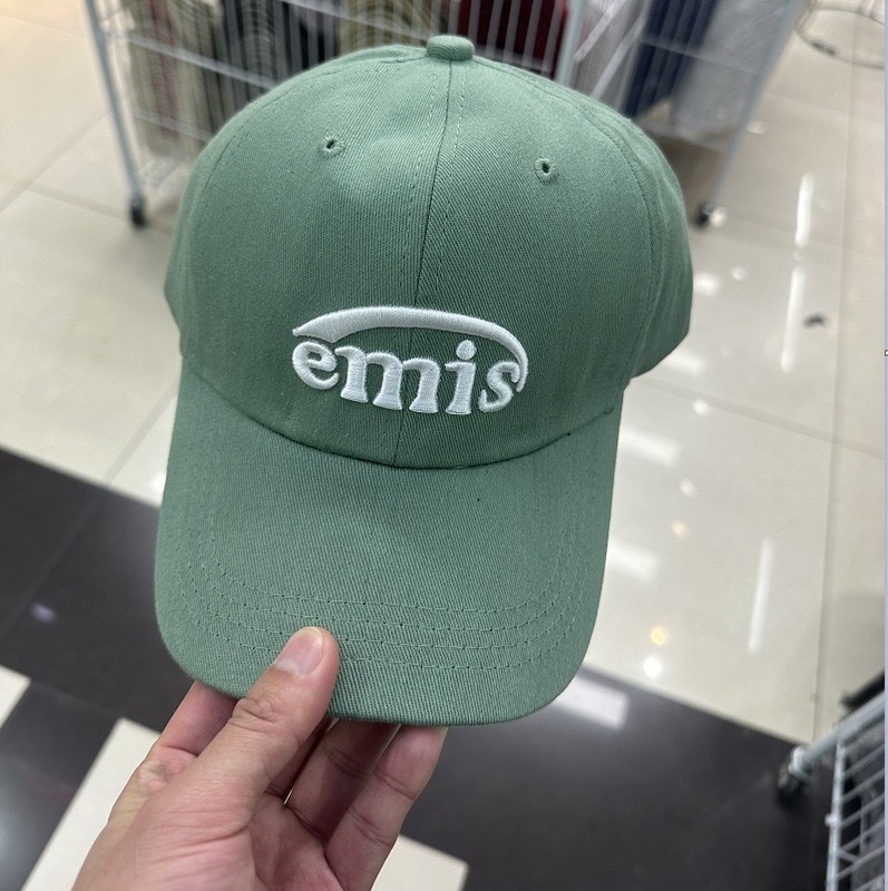 韓国 emis 帽子赤野球帽女性のための春と夏のカジュアル刺繍多用途ソフトトップビッグヘッドキャップ男性のための|undefined