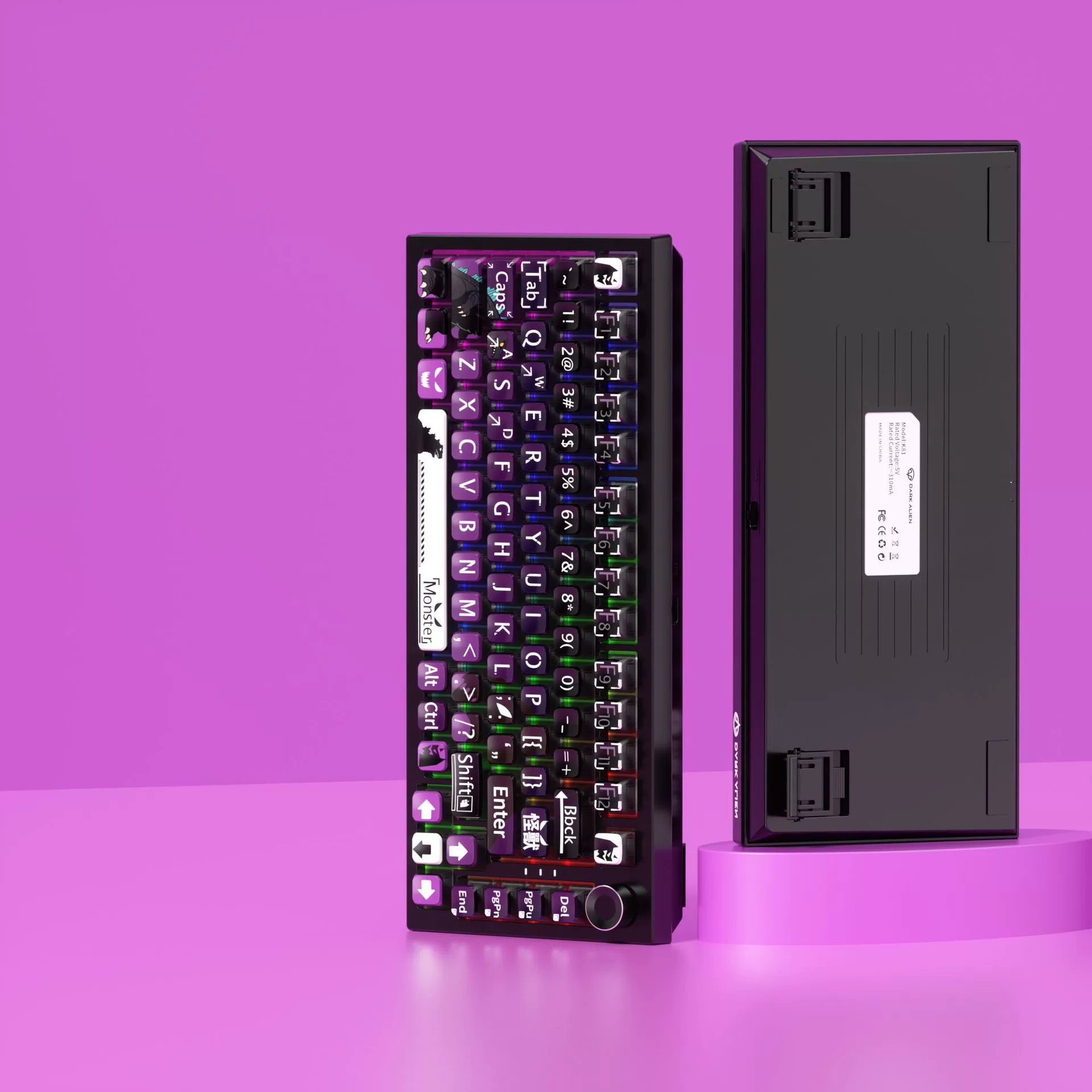 Маленький монстр Годзилла анимационная тема XDA высокая сублимация PBT механическая клавиатура кастомизация