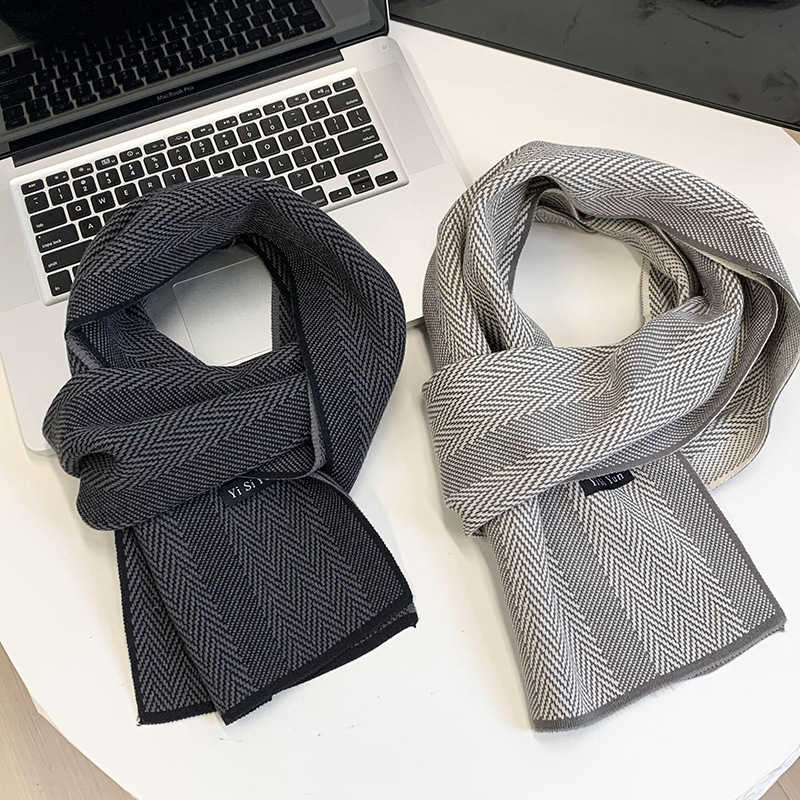 Bufandas para mujeres de alta calidad otoño y invierno nueva moda universal estilo británico europeo y americano ligero de negocios buñuelo de punto calentamiento chal