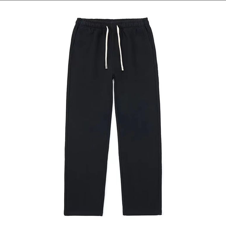 2023 Autumn/Winter New Arrival Men's Casual Pants, Flowy Cotton Sweatpants, Solid Color, Loose Fit, Trendy Straight Leg Casual Sports Pants