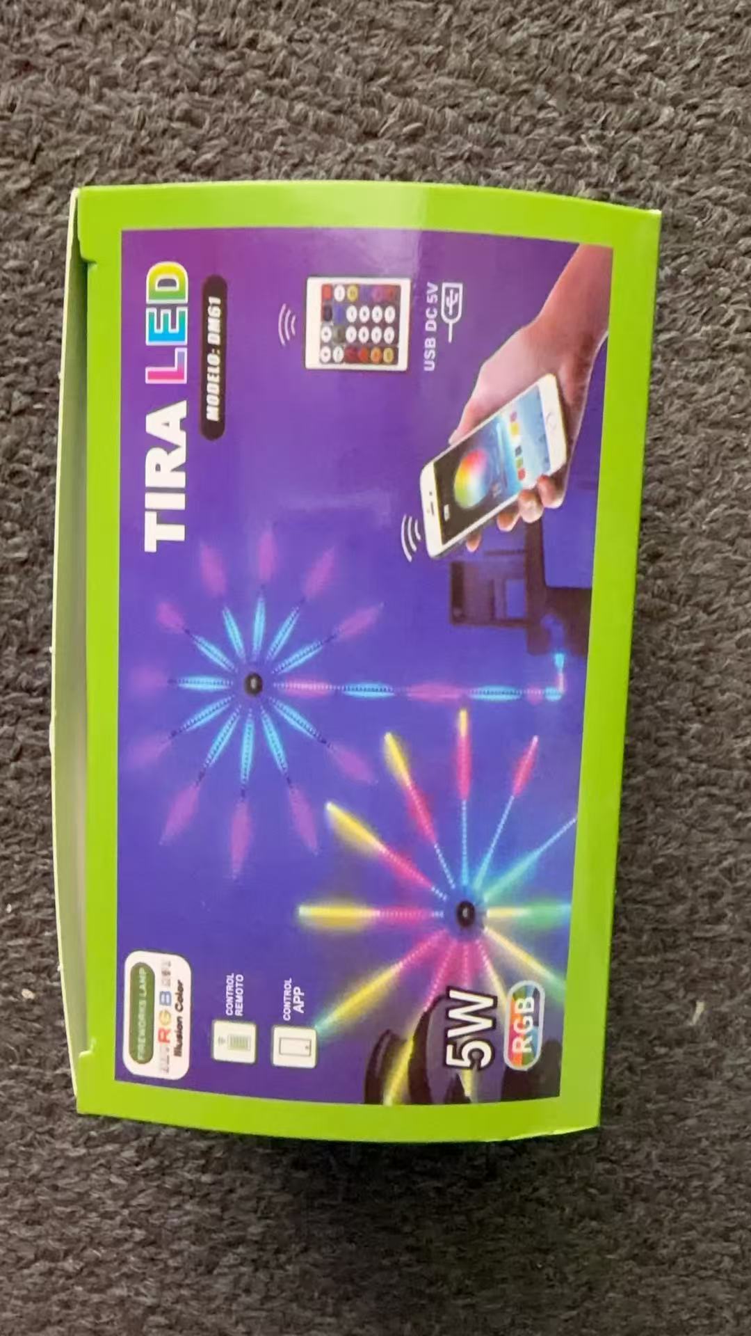 Fuegos artificiales de color fantasma aplicación de control móvil Bluetooth inteligente rotación digital LED fuegos artificiales cuerda de luz de Navidad inteligente