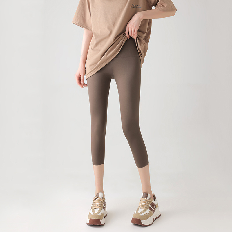 Cropped Shark Skin Leggings Women's Outer Wear Summer Thin High Waist Tight Shark Pants Belly-Tight Hip Barbie Pants Cropped Shark Skin Leggings Women's Outer Wear Summer Thin High Waist Tight Shark Pants Belly-Tight Hip Barbie Pants