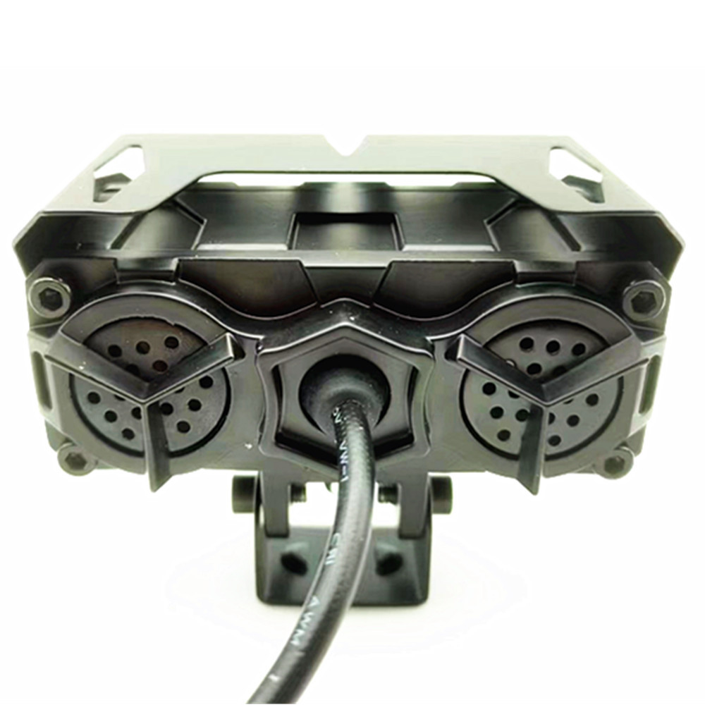 Cross-border car light led spotlight motorcycle two-color strong light headlight electric car ATV modified spotlight 80V