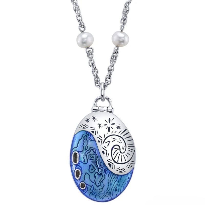 [Literary Style] Moana Moana Moana Starfish Enamel Pendant can open and close the necklace.