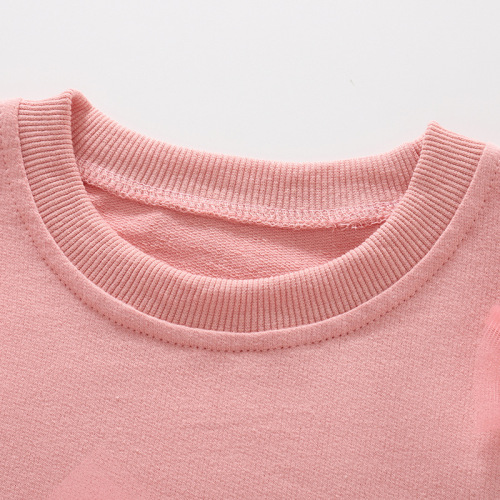 Cross-border Malwee girls' sweatshirt, new autumn/winter style, European and American style, small to medium-sized children's round-neck T-shirt, long-sleeved base shirt, pullover