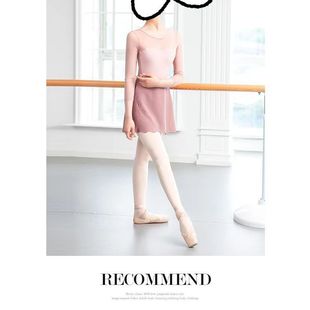 Jasmine Bloom Dance Clothing Mesh Dance Clothing Women's Middle Sleeve Gymnastics Clothing Adult Ballet Practice Clothing Adult Teacher
