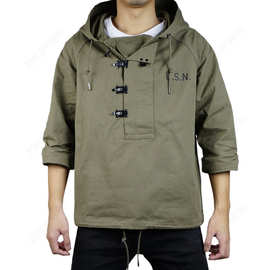 ZWJPW/美式 USN甲板服 铁扣版 NAVY 甲板服罩衫（复刻影视道具）