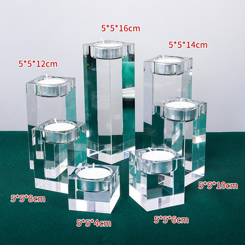 Christmas candlestick ornaments crystal wax table European-style candlelight dinner candle holder candlestick aromatherapy candle cup