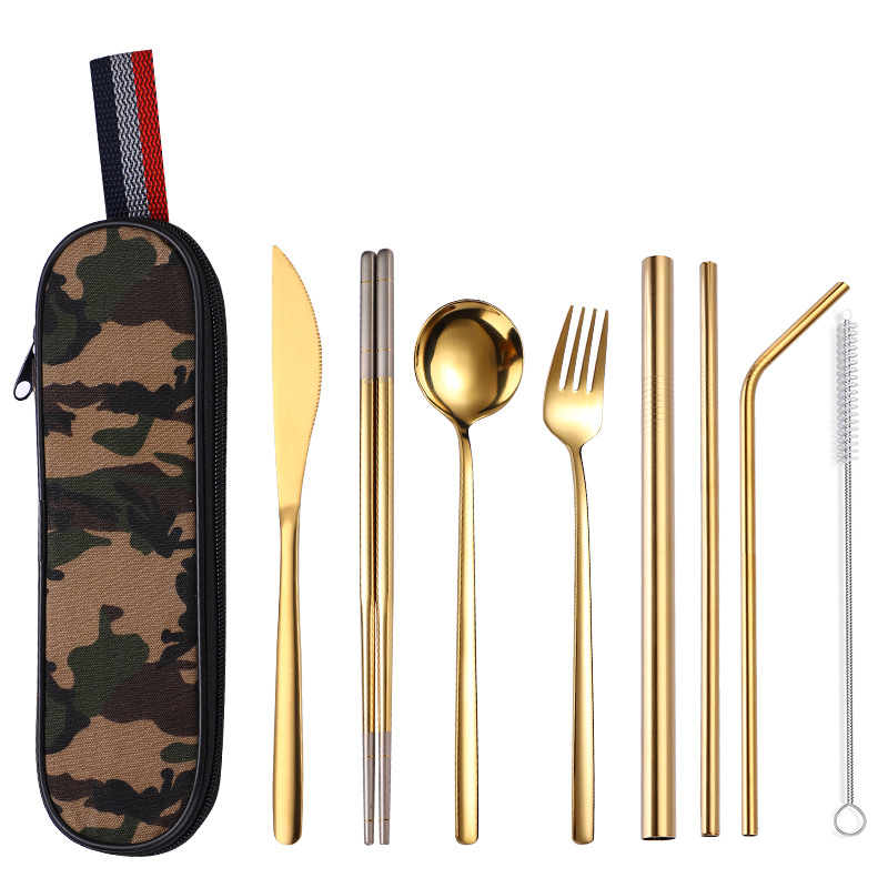 밀리터리 컬러 8 피스 골드