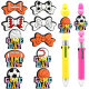 New Creative Bow Beaded Sports Ball Ball Pen Double-Sided Accessory Pen Beads Handmade DIY Key Chain