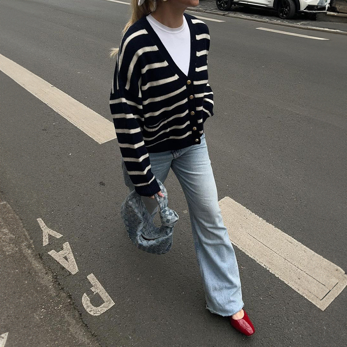 Kaikuo transfronterizo Europa y América Y2K viento V-collar camisa de lana rayada suéter de mujer 2025 otoño y invierno Amazon estación independiente image 6