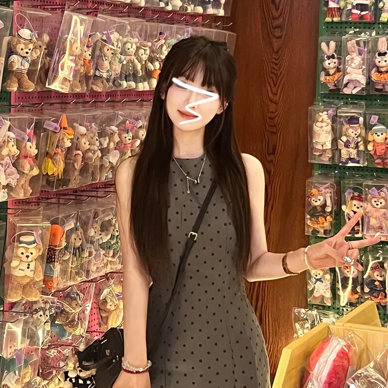 French Style Slimming Look Sleeveless Polka Dot Vest Dress Women's Summer 2024 New Sexy Hip-Hugging Short Skirt