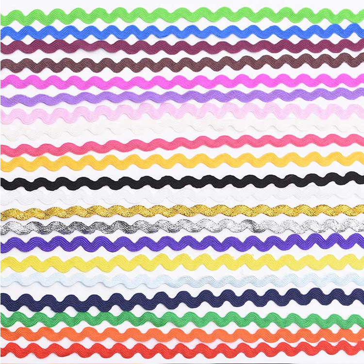 En stock 0,5-1cm polipropileno S onda patrón cinta encaje marinero cinturón cortina decoración hecha a mano DIY accesorios de ropa