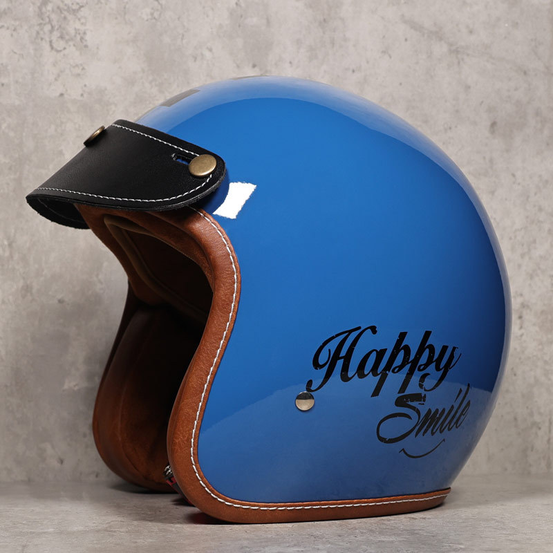 ORZ casco de motocicleta retro hombres y mujeres medio casco de motocicleta gorra 3/4 casco flash 300 3C certificación