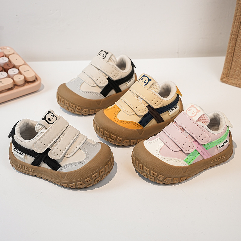 2025 otoño nuevos zapatos funcionales para bebés para hombres y mujeres, cuero de suela suave, zapatos para niños pequeños, zapatos casuales