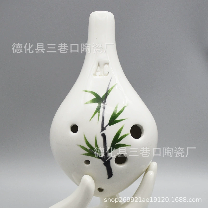 Six-hole oval alto AC-tuning starry sky pottery beginners students perform musical instruments 6-hole C-tuning oval can be engraved