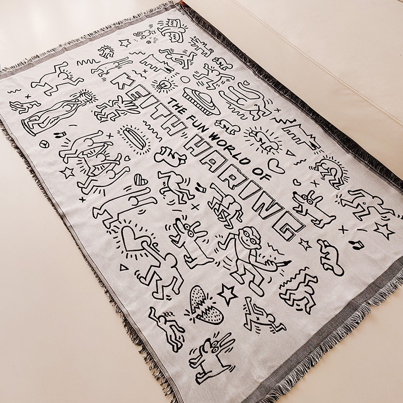 코튼 자카드 - Keith Haring