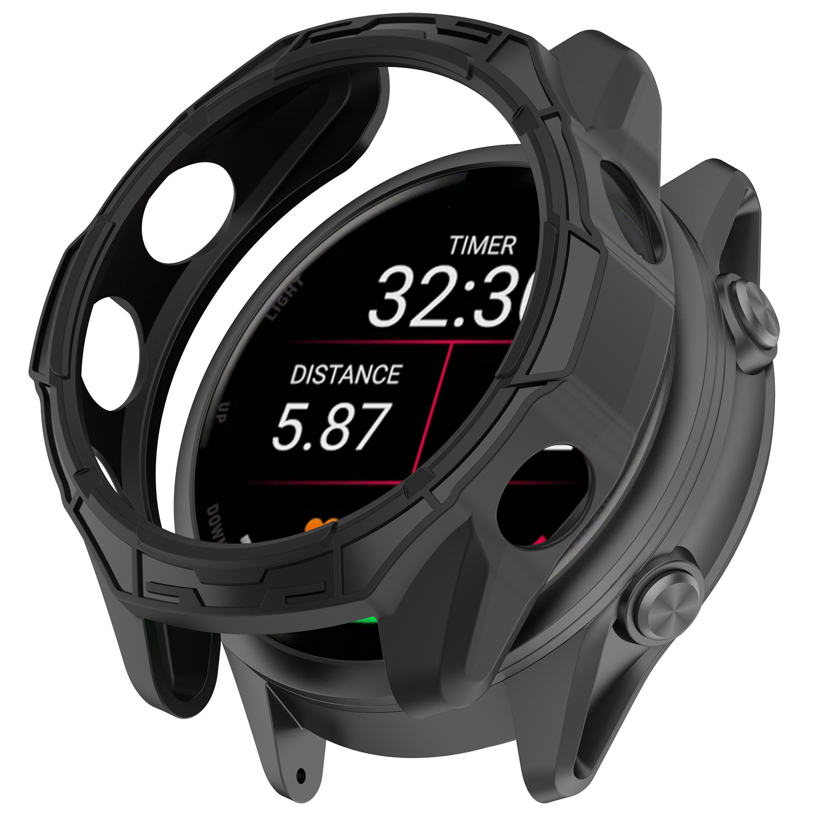 Suitable for Garmin Forerunner970 protective case tempered film integrated case FR970 skeletonized armor watch case undefined