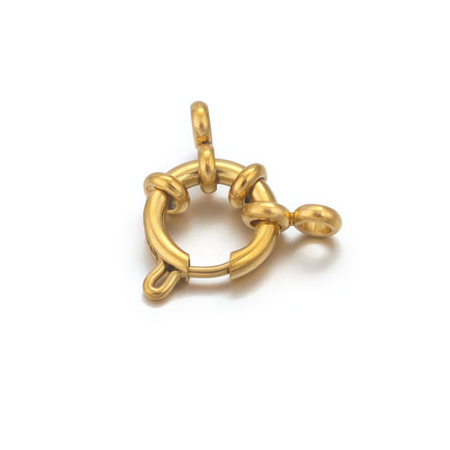 Stainless steel slingshot buckle spring buckle necklace buckle bracelet round connecting buckle DIY jewelry accessories wholesale