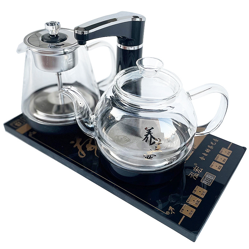 20*37cm 검정색 유리 냄비 + 찻주전자 전체 세트
