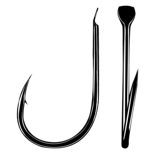 Carbon steel Qianmao fish hook with crooked mouth and hardened bulk raft fishing for sea fishing, rock fishing for black sea bream, barbed fishing gear and fish hook wholesale