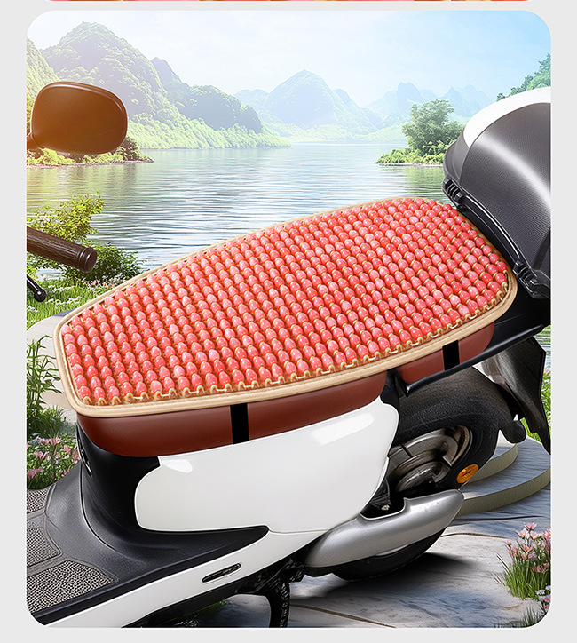 Electric Vehicle Resin Jade Sun Protection Mat Waterproof Heat Insulation Rainproof Seat Cushion Scooter Motorcycle Summer Sun Protection Seat Cushion