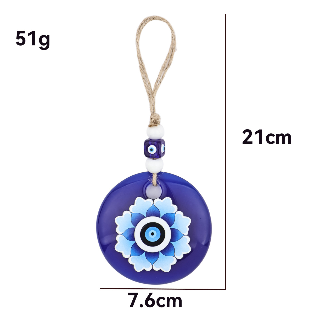 Colgante de Vidrio del Ojo Turco para Coche de Vidrio para Coche y Llavero