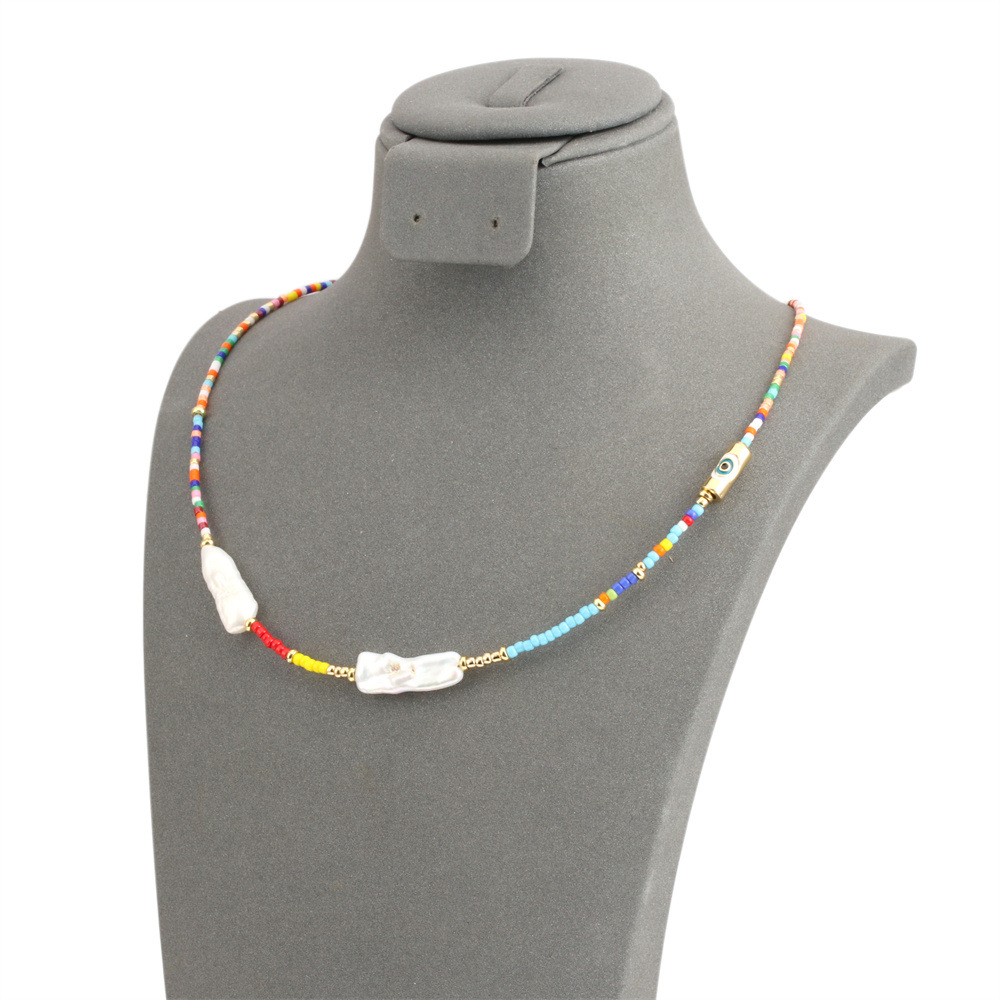 Fashion Multicolor Copper Enamel Necklace 1 Piece