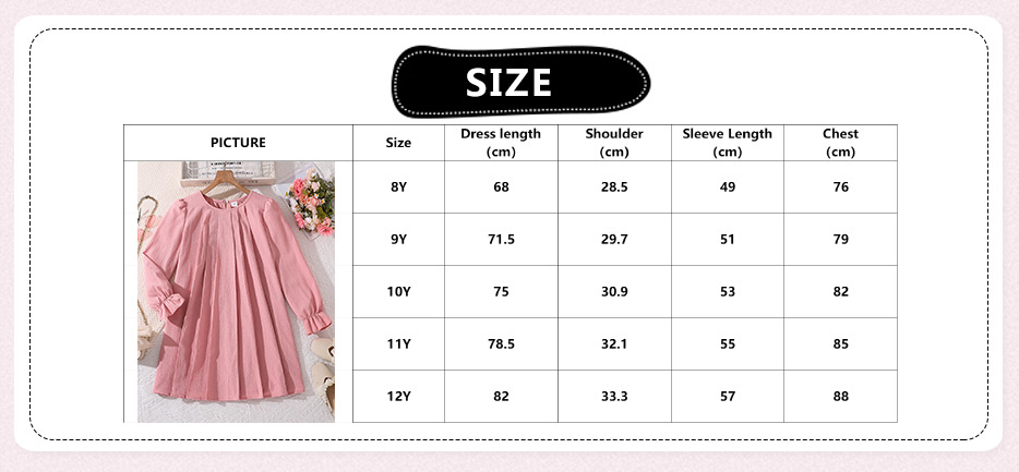 Mädchen Plissiertes Langarmkleid Für Den Herbst Bequemer Stil_voghion.com