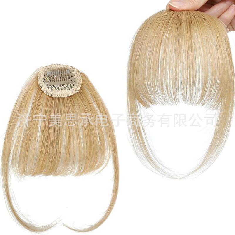 Real Hair Air Bangs for Women, Invisible and Seamless Natural Forehead Wig, Fully Hand-Woven Real Human Hair Wig Piece, Fake Bangs Real Hair Air Bangs for Women, Invisible and Seamless Natural Forehead Wig, Fully Hand-Woven Real Human Hair Wig Piece, Fake Bangs