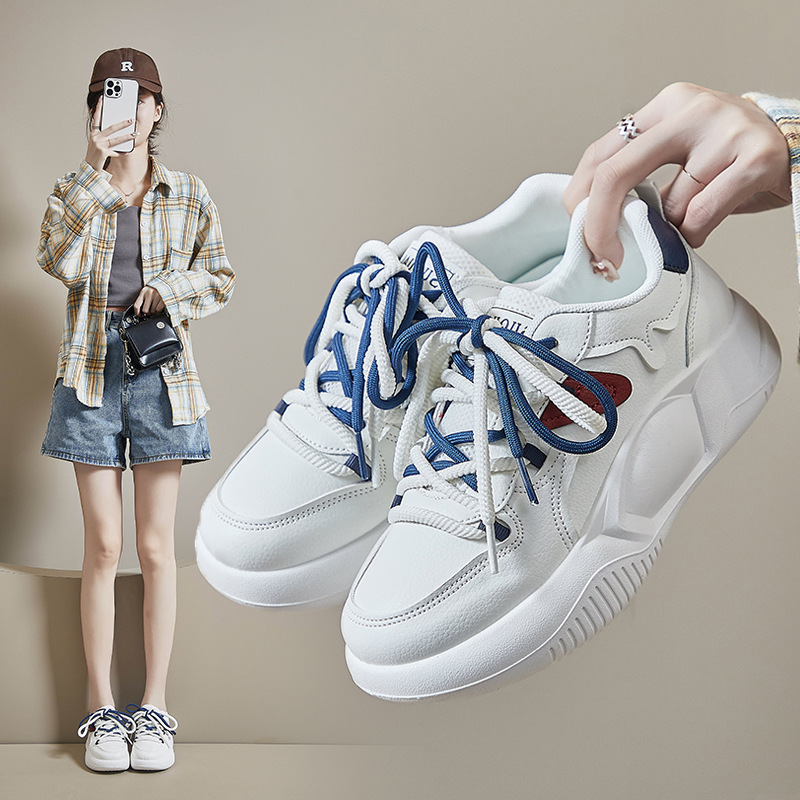 2024春季小白鞋新款韩版ins女学生增高运动板鞋潮休闲街拍K8636