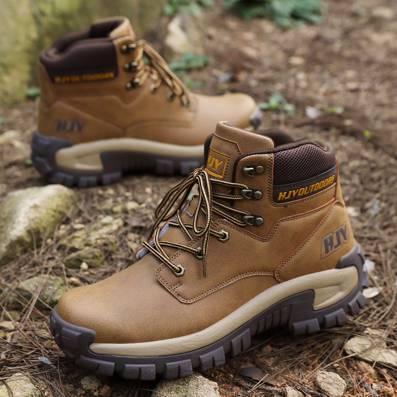 Zapatos de montaña al aire libre de explosión transfronteriza, zapatos de montaña antideslizantes y resistentes al desgaste de hombre, zapatos de montaña de crucero, amortiguación ligera e impermeable