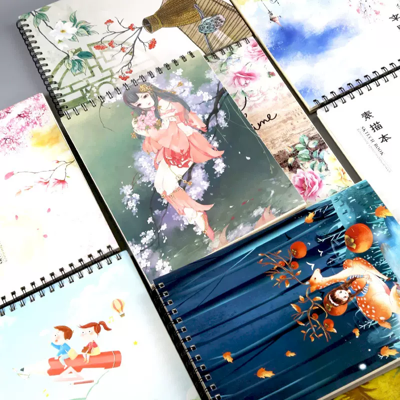 空白页素描本a4美术学生专用绘画本硬面插画本孩子同学手绘速写本