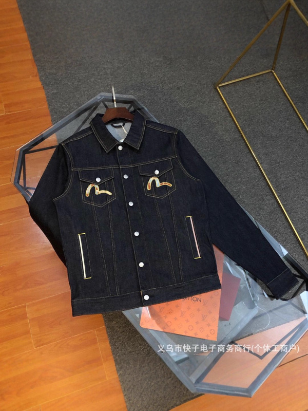 跨境批发25SS春秋新款EV福神刺绣男士牛仔外套夹克男女情侣款上衣|undefined