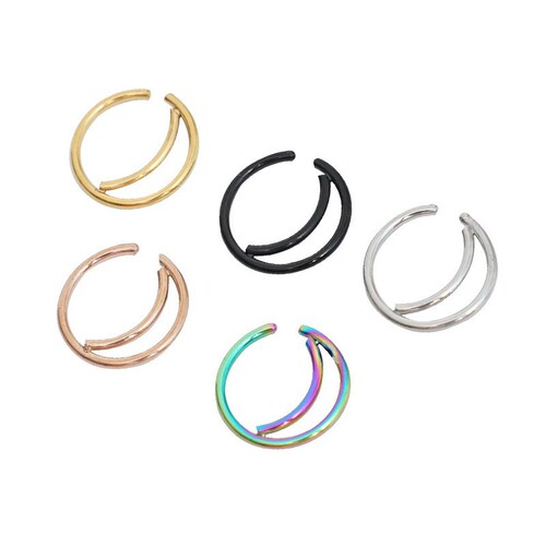 European and American fashion moon nose ring, stainless steel piercing nose pin, small nose ring piercing jewelry, stainless steel jewelry factory