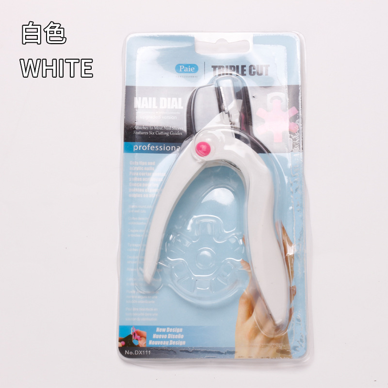 Manicure en forma de un diafragma giratorio tijeras de luz de manicure extensión tijeras de uñas falsas tipo U diy herramienta de manicure francesa