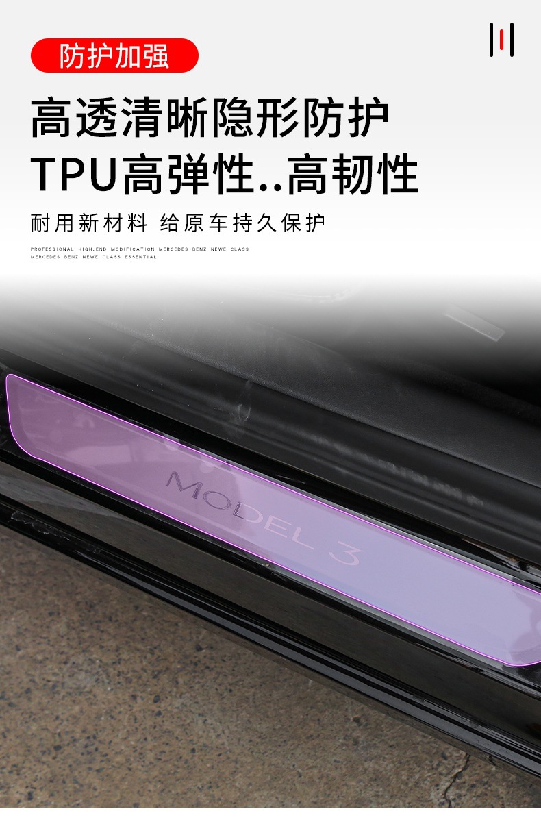 Applicable to 19-25 Tesla Model3/Y car interior gear central control screen transparent TPU protective film